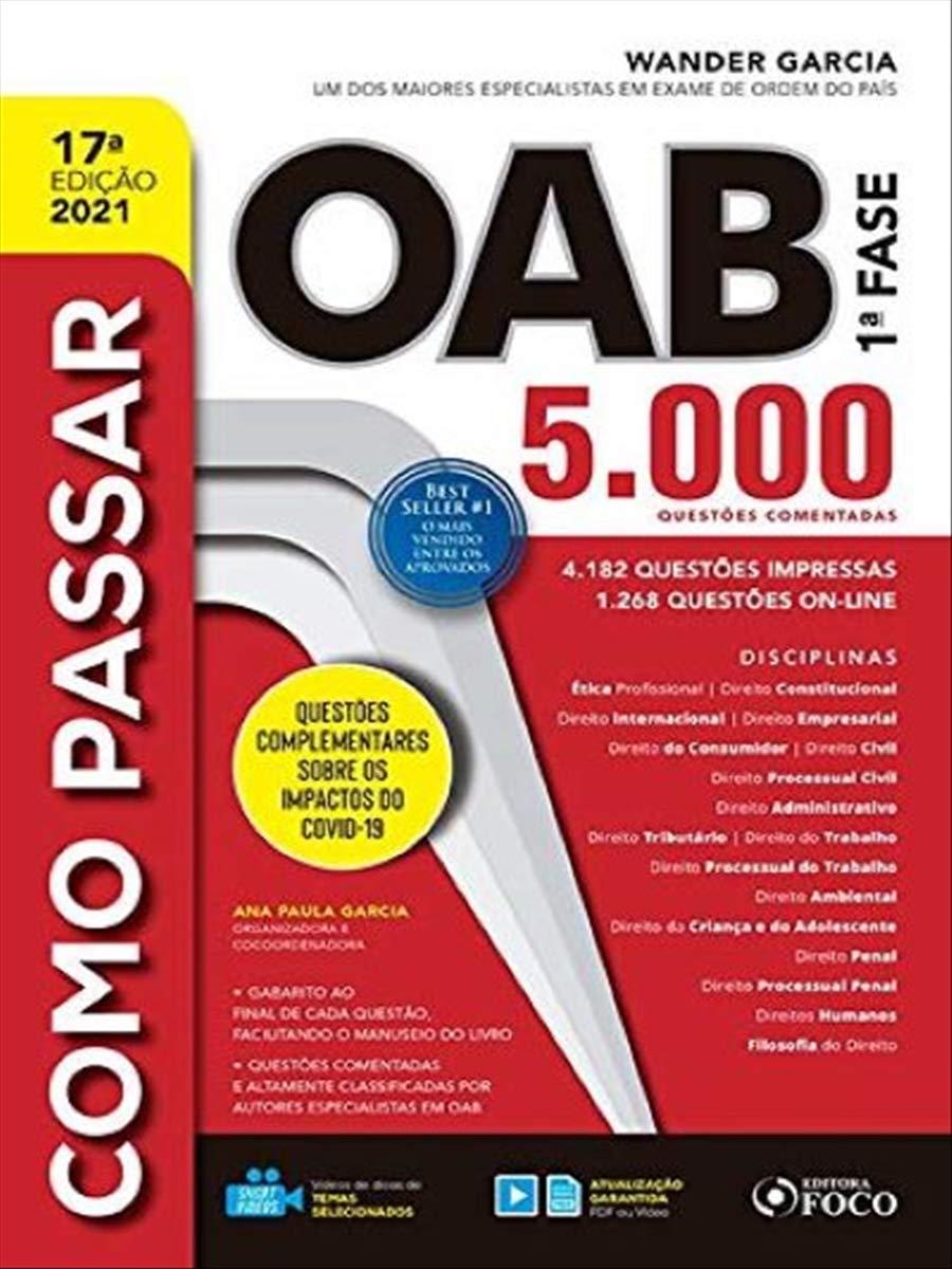 capítulo por capítulo baixar COMO PASSAR NA OAB - 1ª FASE - 5.000 QUESTÕES COMENTADAS - 17ª ED - 2021