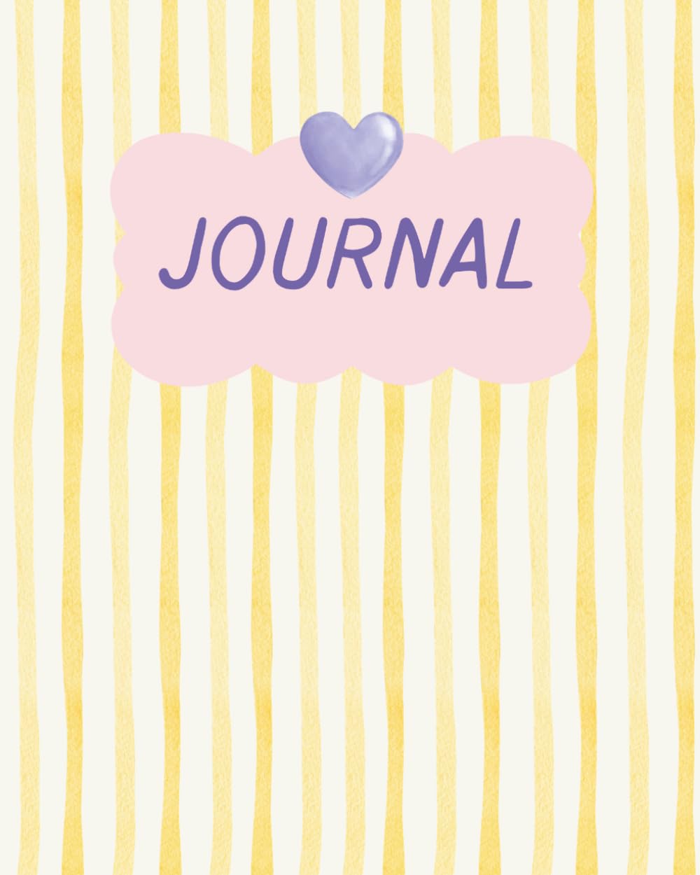 capítulo por capítulo baixar Yellow Stripe Journal Notebook – 8x10" Large Aesthetic Journal | 200 Premium Blank Pages for Writing, Drawing & Creativity | Cute Pastel Striped Cover Diary for Women, Teens & Gifts
