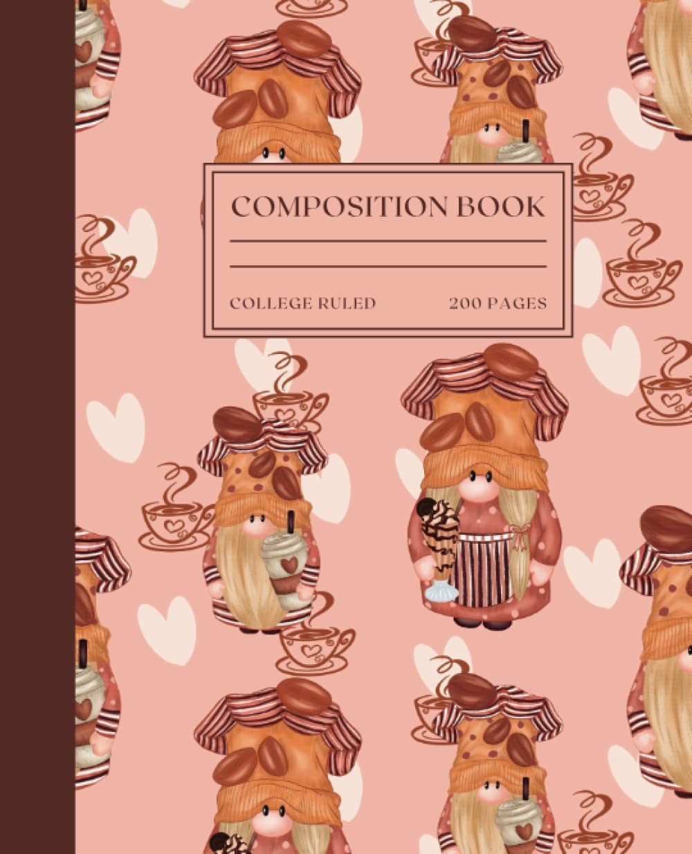 Coffee Gnome Composition Notebook College Ruled: Aesthetic Composition Notebook College Ruled Kawaii Coffee, 200 7.5x9.25 College Ruled Pages baixar o livro de graça