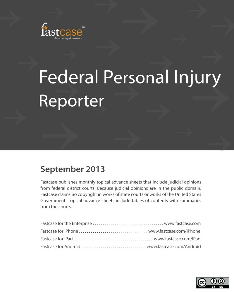 ler totalmente Federal Personal Injury Reporter September 2013 (English Edition)