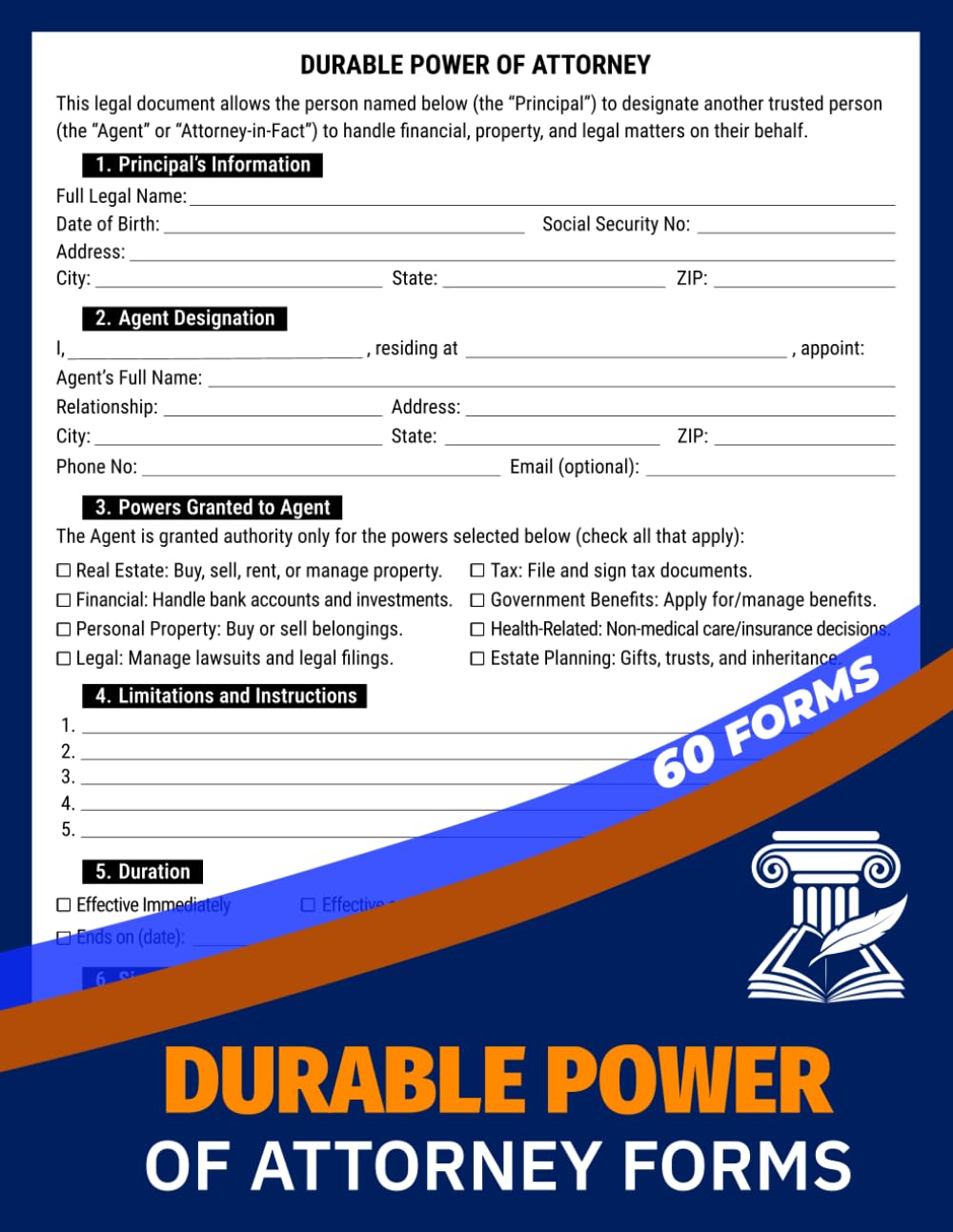 ler totalmente Durable Power of Attorney Forms: Contract POA for Financial, Medical & Property Decisions | Attorney-in-Fact Authorization Forms | 60 Forms
