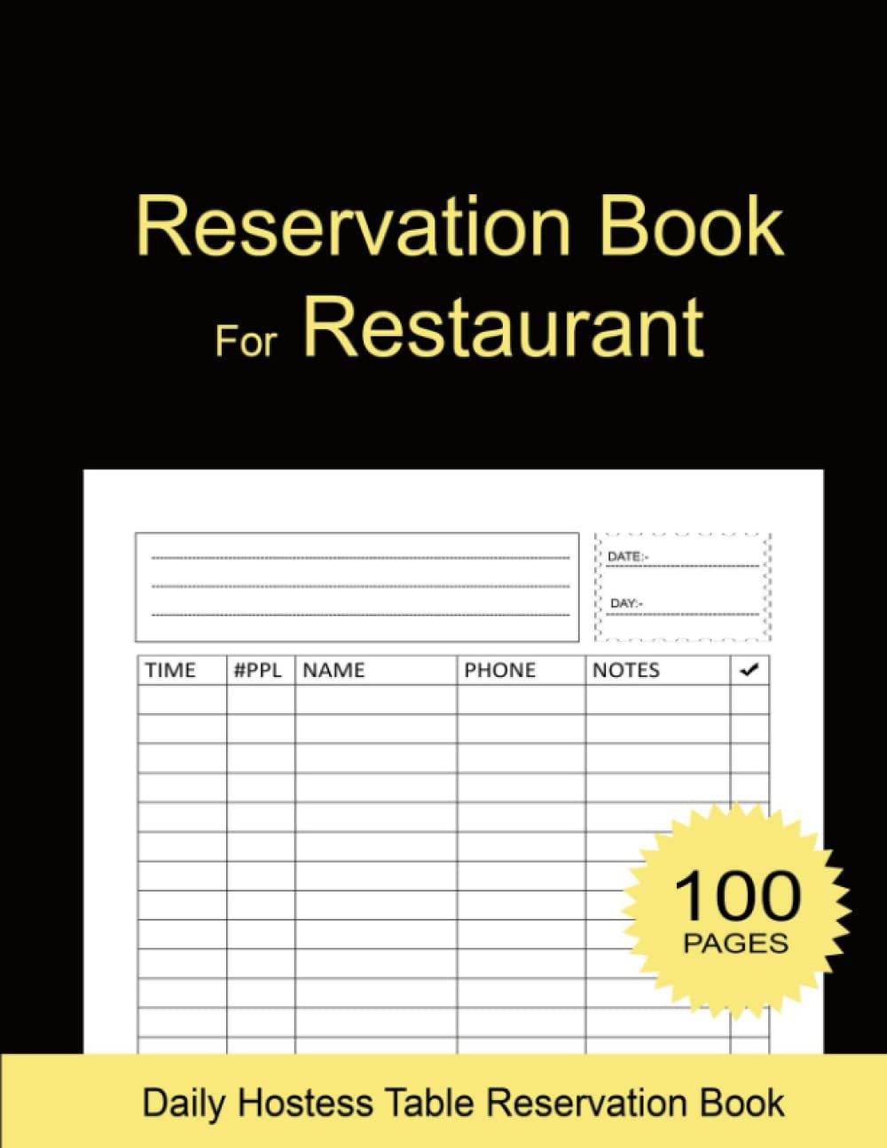 Reservation Book For Restaurant: A Daily Hostess Reservation Log Book | Daily Tracking With Customer Name & Contact Number baixar livro de graça