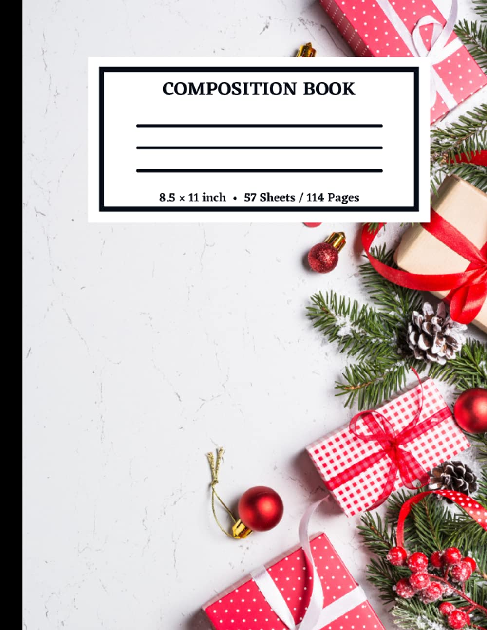 capítulo por capítulo baixar Composition Notebook: Wide Ruled Christmas Theamed White Notebook | Lined Journal