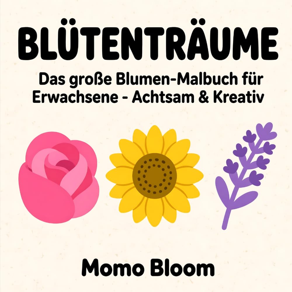 ler totalmente Blütenträume: Das große Blumen-Malbuch für Erwachsene und Senioren - Achtsam & Kreativ | 50 Gründe zu lächeln - Von der großen Rose bis zum... Linien und einfachen Formen (German Edition)