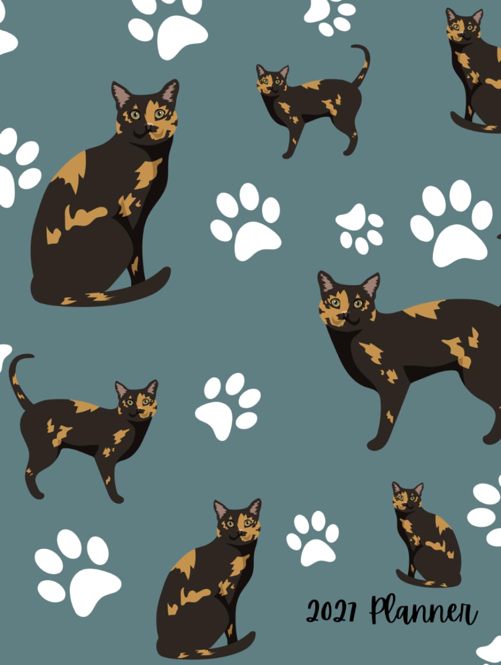 2027 Planner: Tortoiseshell Cat Dated Weekly and Monthly Page Views With Space For Notes baixar livro de graça