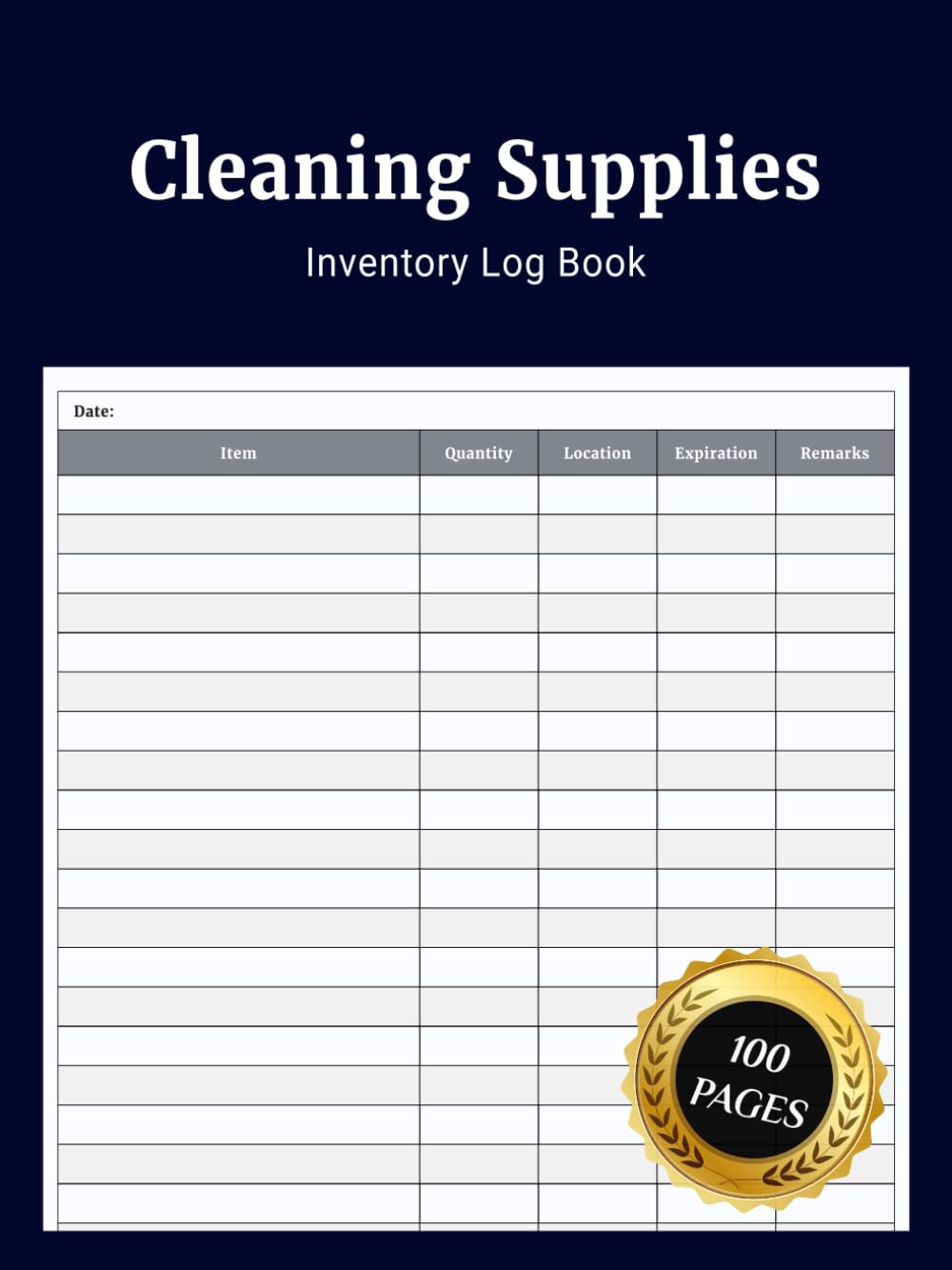 Cleaning Supplies Inventory Log Book: Simple Cleaning Supply Inventory Journal to Track Products Quantity Storage Locations Restock Needs Expiration... Household Business and Janitorial Supplies baixar o livro de graça
