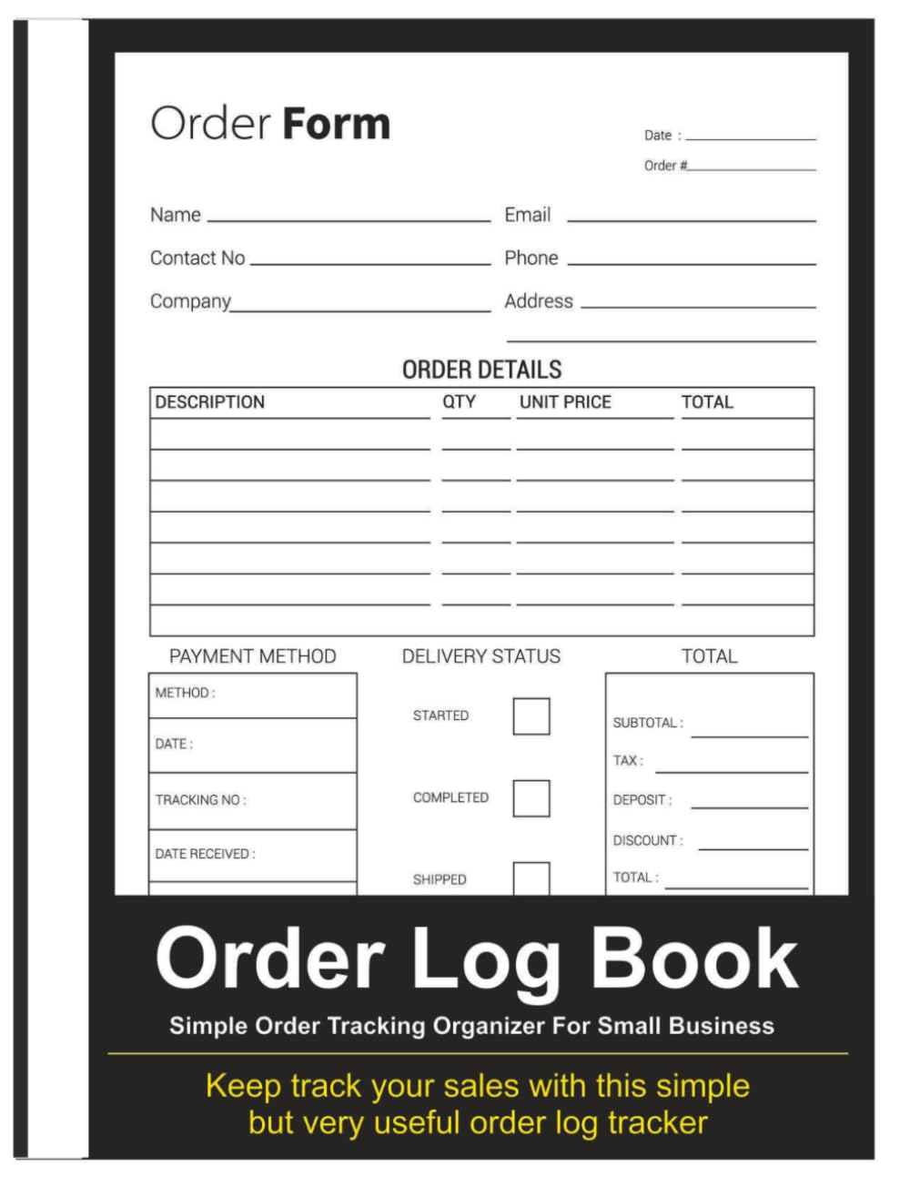 ler totalmente Order Tracker Log Book: Simple Order Tracking Organizer For Small Business – 8.5”x11” 100+ Pages