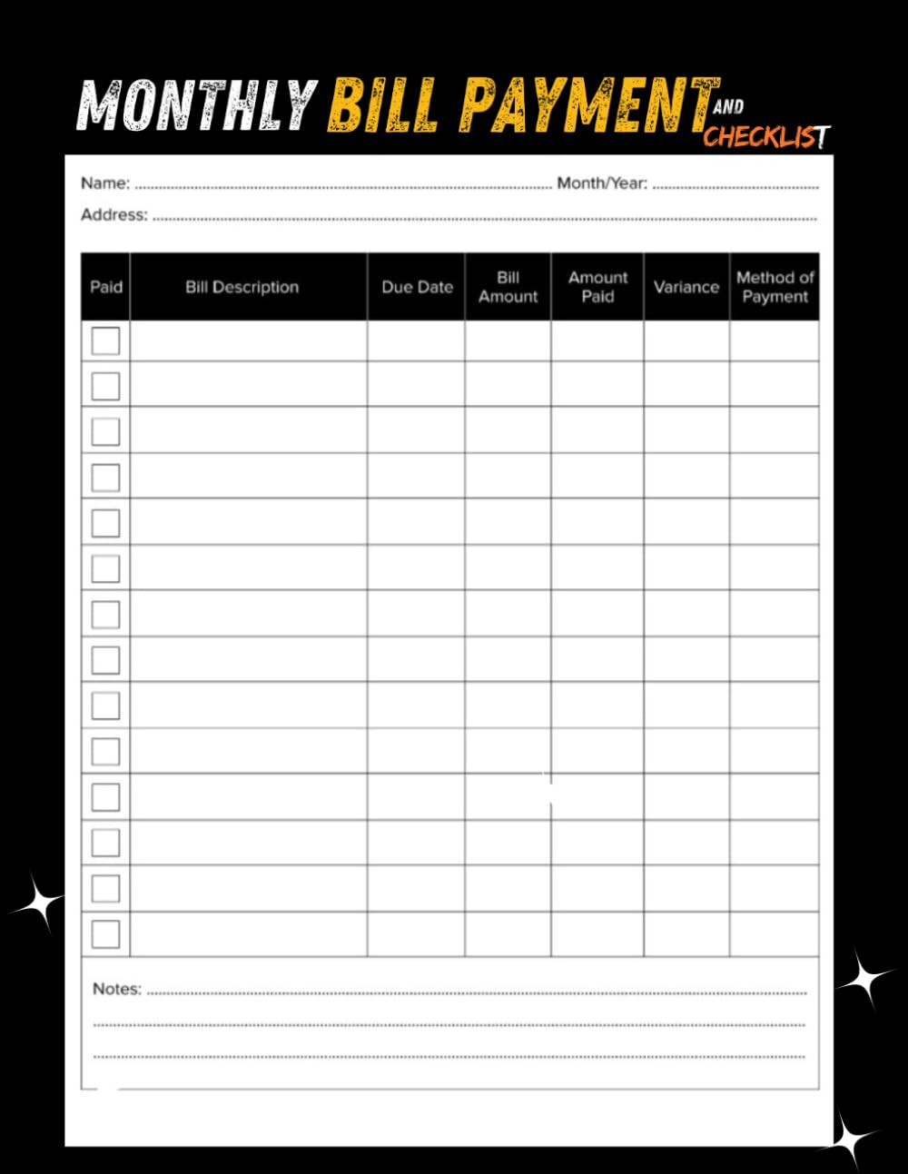 Monthly Bill Payment Checklist: Bill Tracker Notebook - Budget Planner and Monthly Bill Organizer for Expense Tracker Notebook - Bill Payment Tracker... Checklist for Monthly Payments and Savings baixar o livro de graça