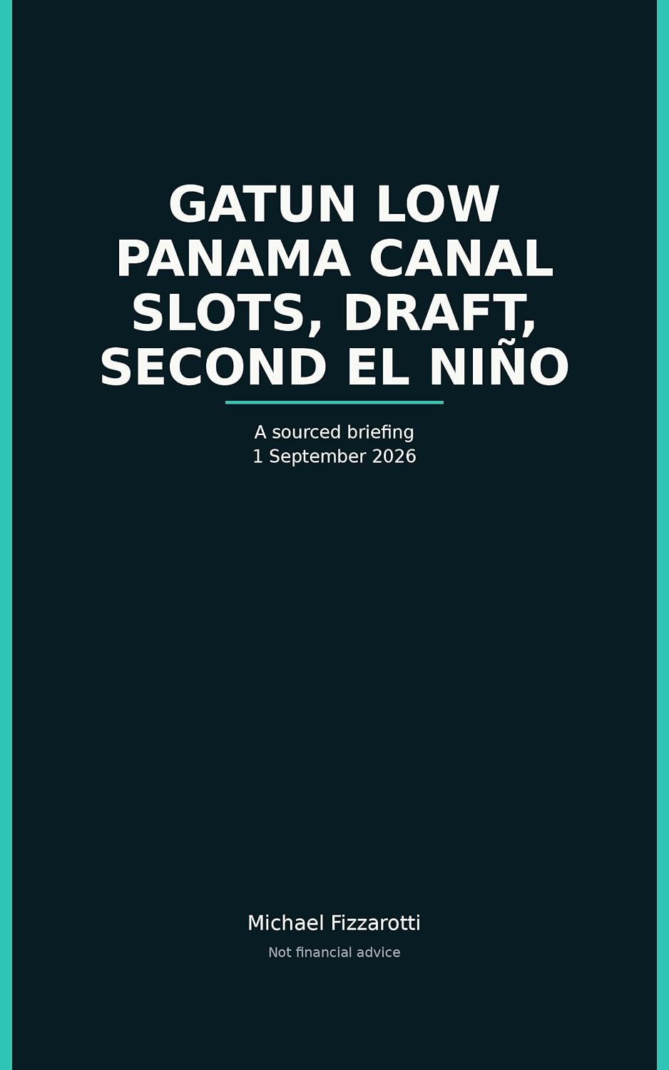 capítulo por capítulo baixar Gatun Low: Panama Canal Slots, Draft, and the Second El Nino (English Edition)