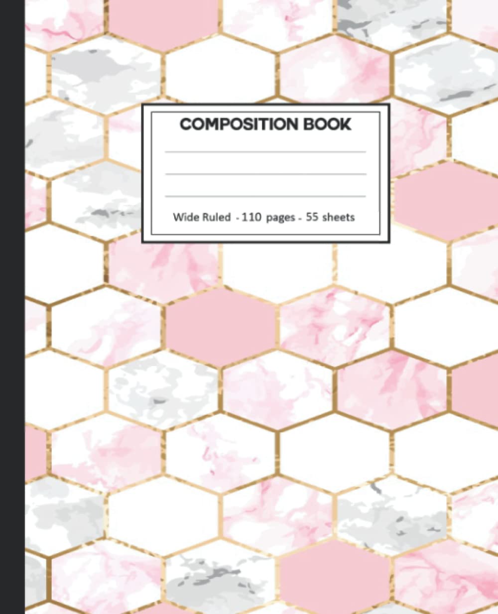Composition Notebook: College Ruled: 110+ Lined Pages Writing Journal: Pink Marble on White. baixar o livro de graça