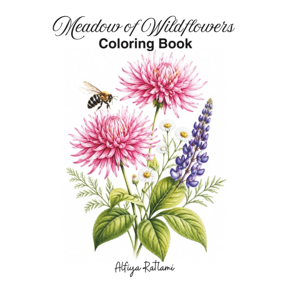 capítulo por capítulo baixar Coloring Book - Meadow of Wildflowers: American Wildflowers 40 illustrations, Travel friendly & Backpack compatible.