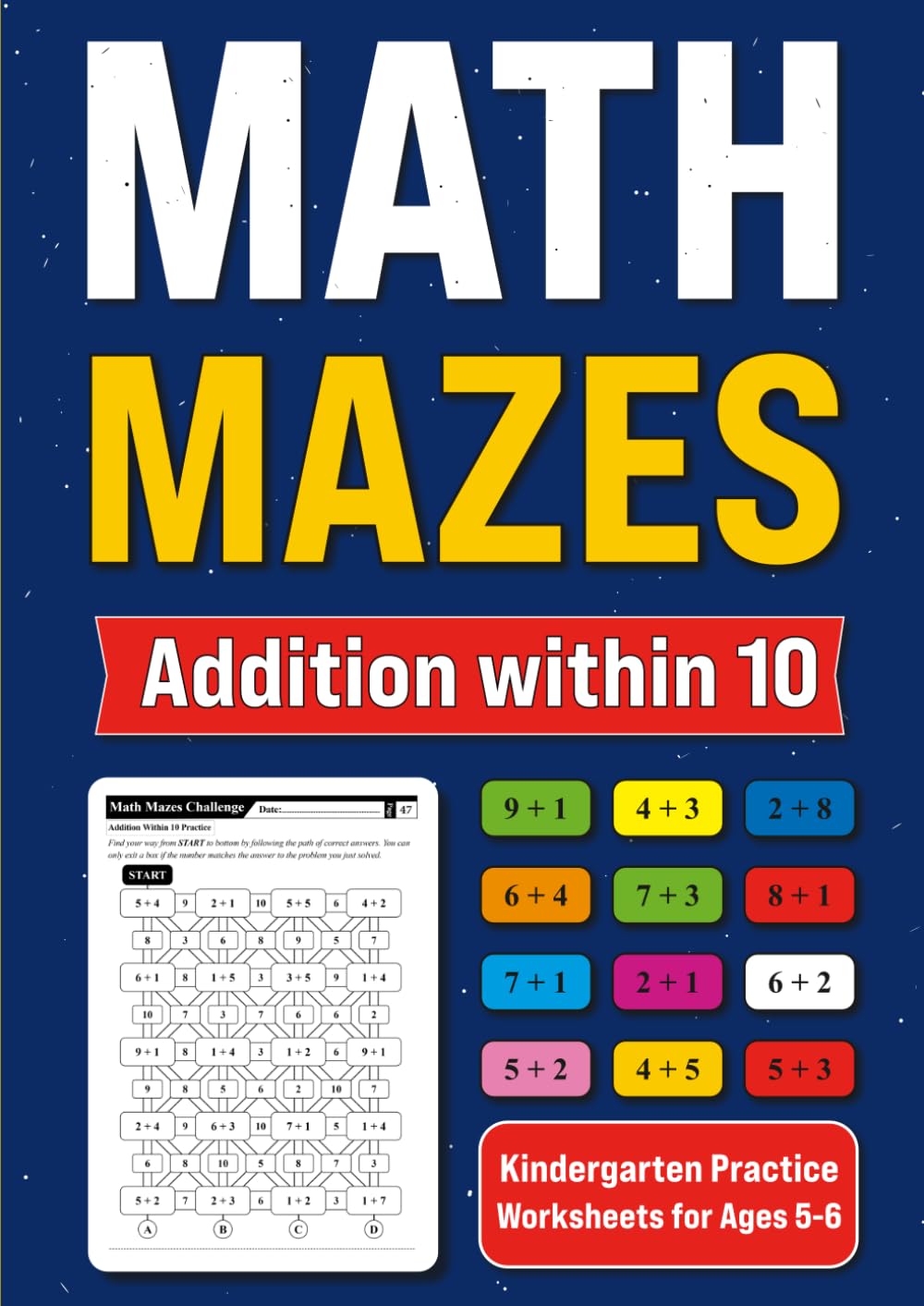 capítulo por capítulo baixar Math Mazes Addition Within 10: Kindergarten Practice Worksheets for Ages 5-6