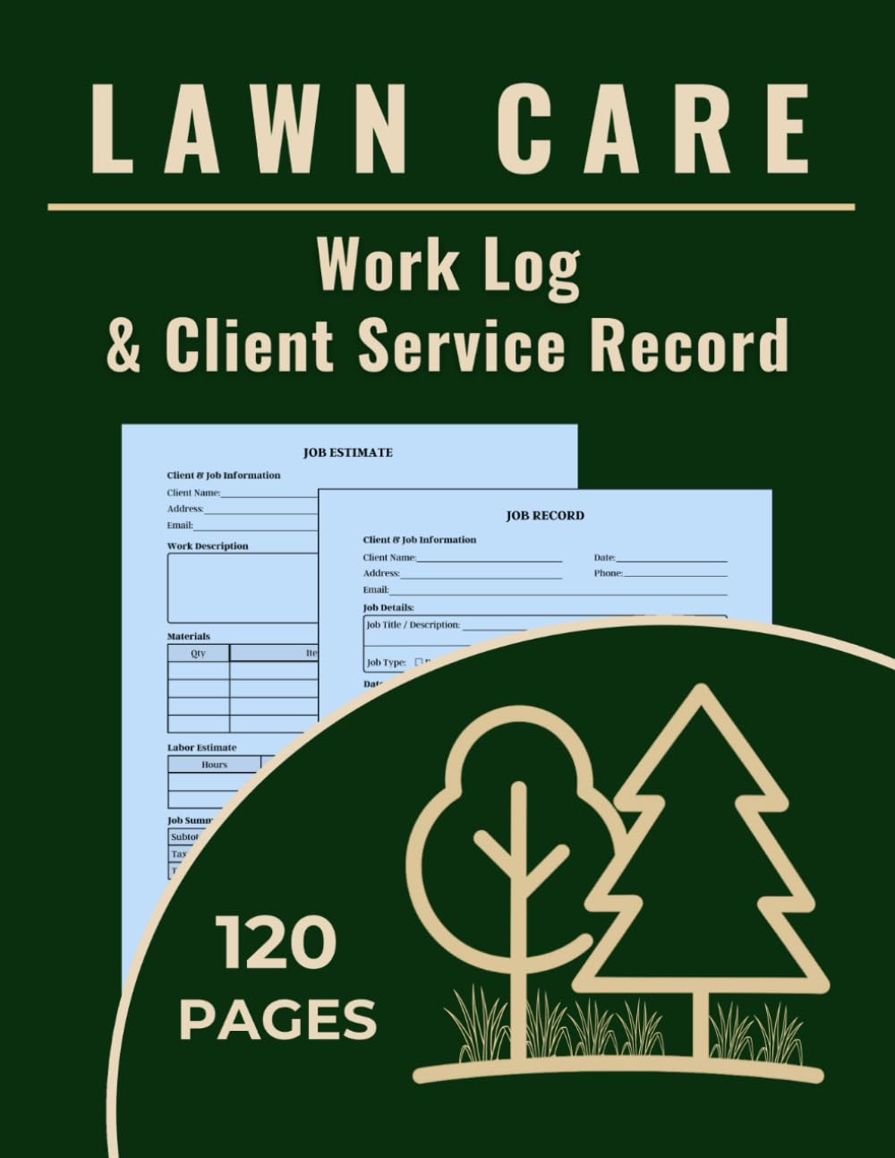 ler totalmente Lawn Care Work Log & Client Service Record: Track Jobs, Hours, Services, and Payments for Lawn Maintenance, Mowing, and Landscaping