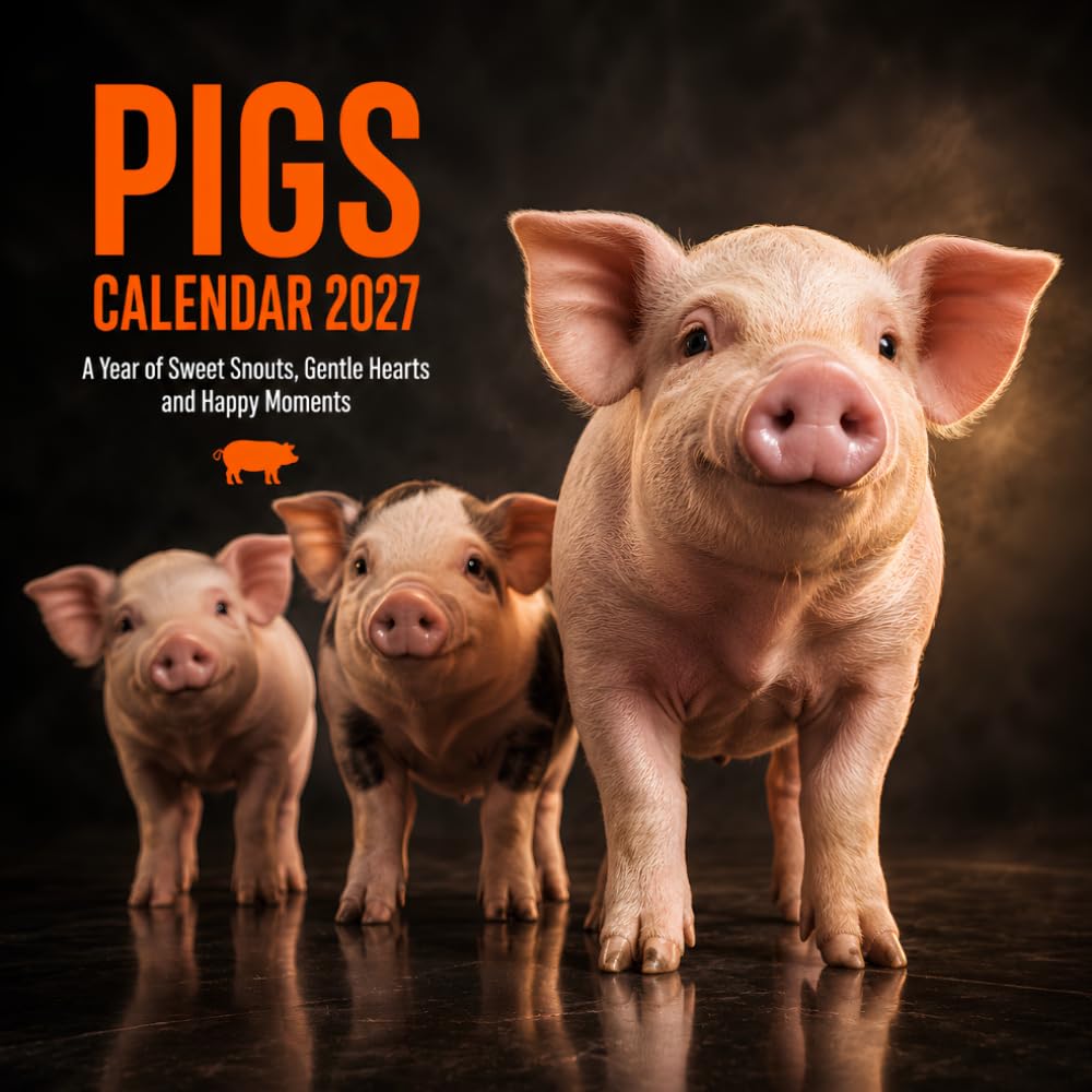 Pigs Calendar 2027: Piglets in Charming Farm, Countryside and Seasonal Scenes baixar o livro de graça
