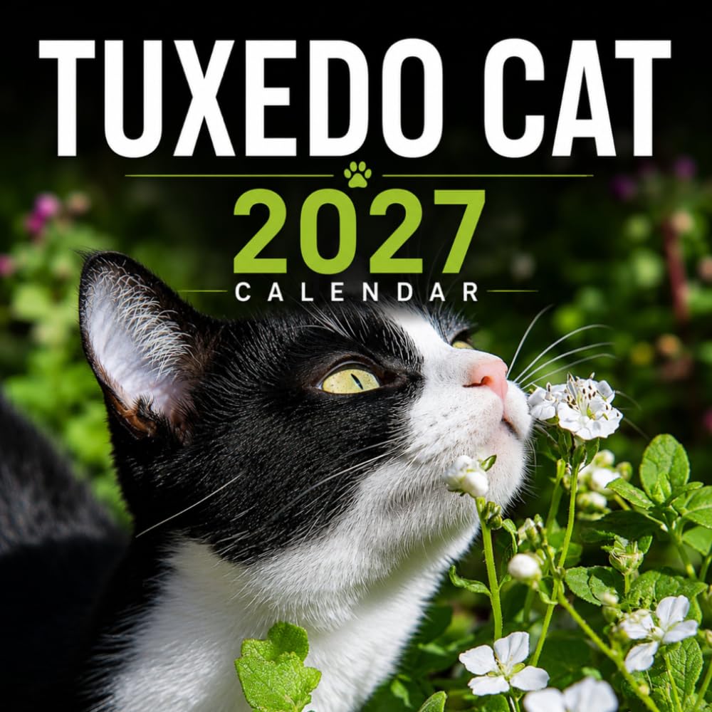 Tuxedo Cat Calendar 2027: Elegant Black-and-White Felines Full of Charm baixar o livro de graça