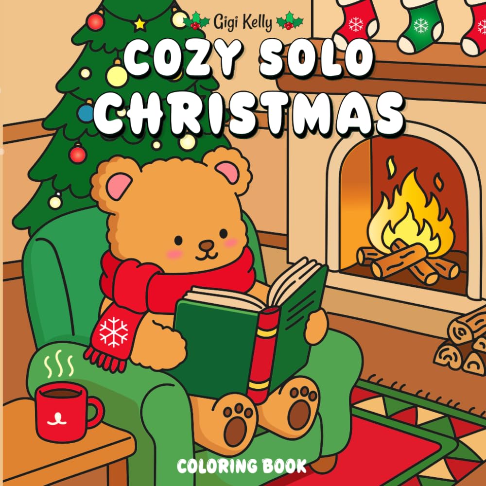 ler totalmente Cozy Solo Christmas: Coloring Book for Adults and Kids