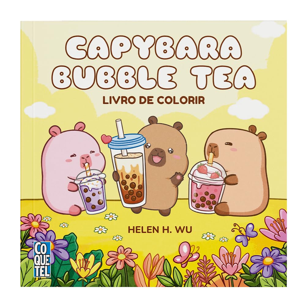 Capybara Bubble Tea: Livro de colorir