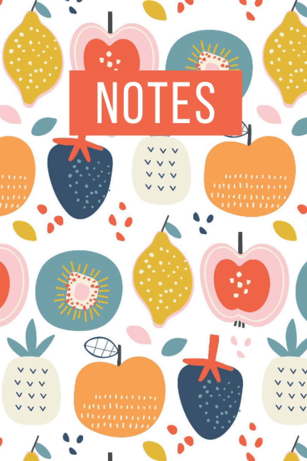 ler totalmente Cute Notebook for Women, Lined Paper, Cute Notebook Journal for Women, Modern Boho Fruits, Apples, Oranges, Strawberries, Notebook Journal for... Notebook College Ruled, 6" x 9", 120 pages