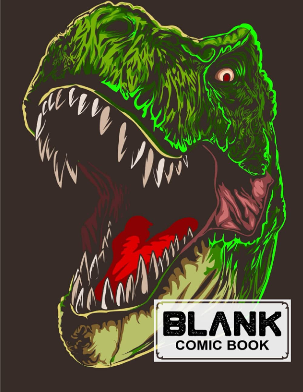 Blank Comic Book: T Rex Dinosaur Cover, Draw Your Own Comics - 120 Pages of Fun and Unique Templates - A Large 8.5" x 11" Notebook by Rico Romer baixar o livro de graça