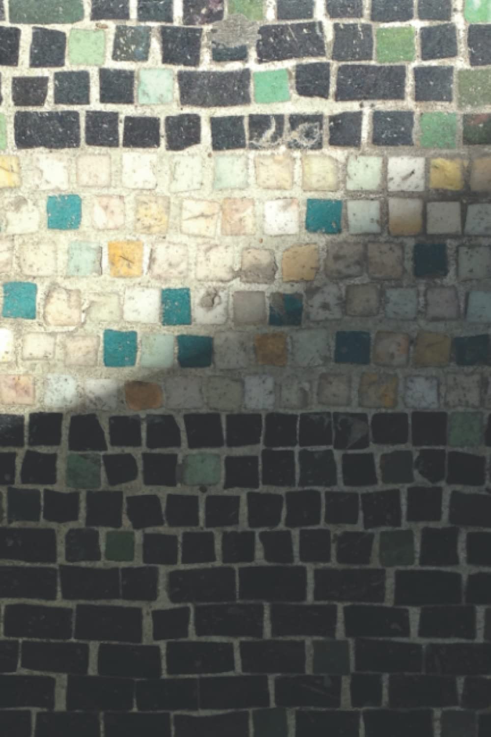Mosaic tile daily journal: Lined everyday diary journal with black, turquoise & ecru Art Deco mosaic tile photo cover baixar o livro de graça