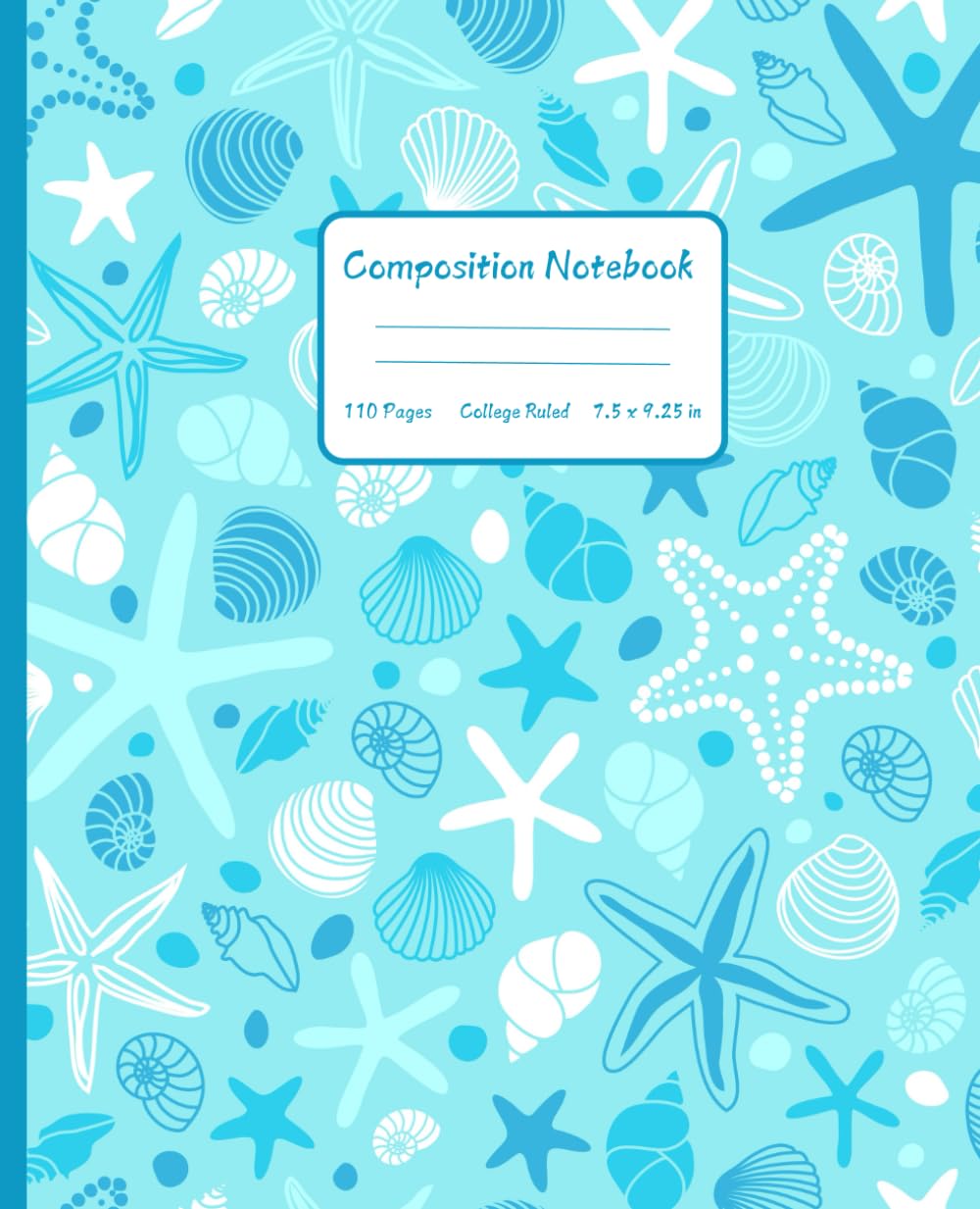 ler totalmente Coquette Composition Notebook: Coastal Granddaughter Aesthetic in Blue Seashell & Starfish - College Ruled Notebook | Perfect for Sea Lovers, School, College & Home - 7.5" x 9.25"
