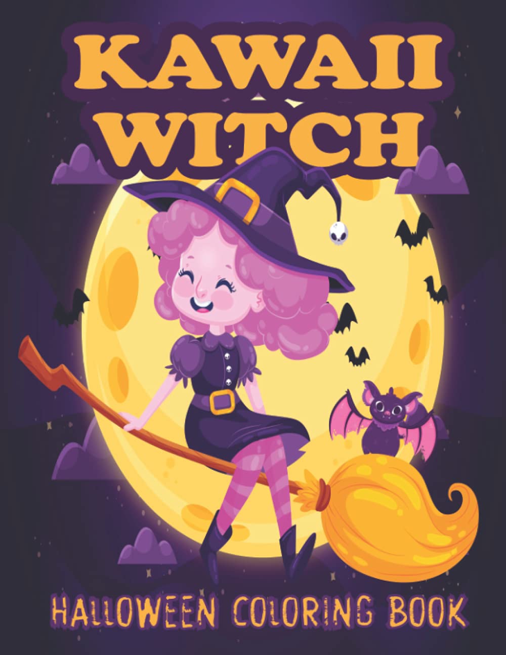 ler totalmente Kawaii Witch Coloring Book: Kawaii Halloween Coloring Book | Cute Wicca Witchcraft Coloring Book for Adult and Kids