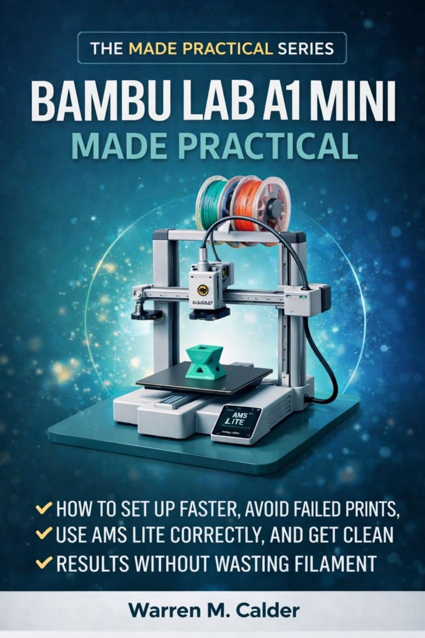 ler totalmente Bambu Lab A1 Mini Made Practical: How to Set Up Faster, Avoid Failed Prints, Use AMS Lite Correctly, and Get Clean Results Without Wasting Filament (The Made Practical Series) (English Edition)