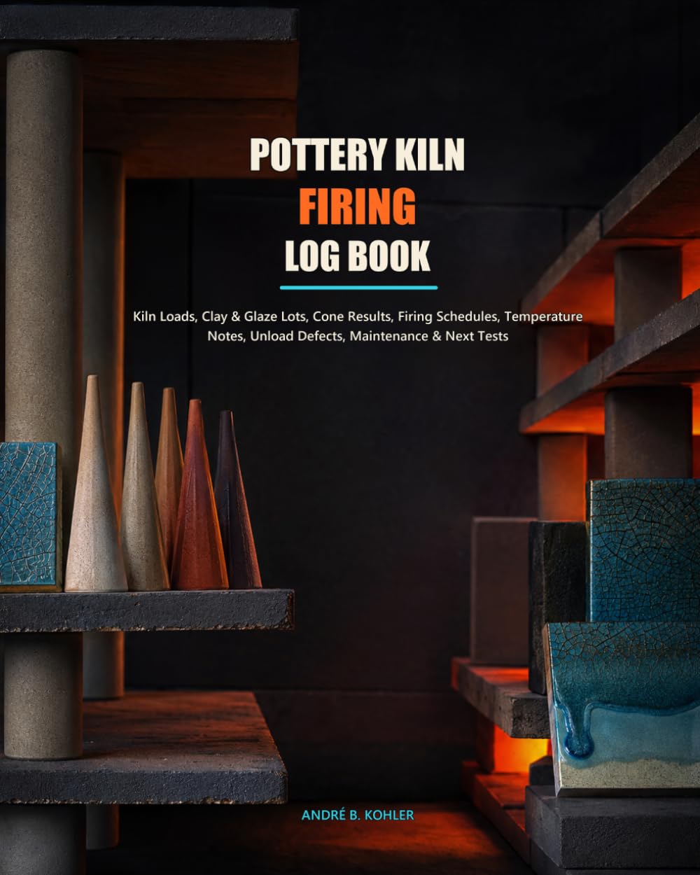 Pottery Kiln Firing Log Book: Kiln Loads, Clay & Glaze Lots, Cone Results, Firing Schedules, Temperature Notes, Unload Defects, Maintenance & Next Tests
