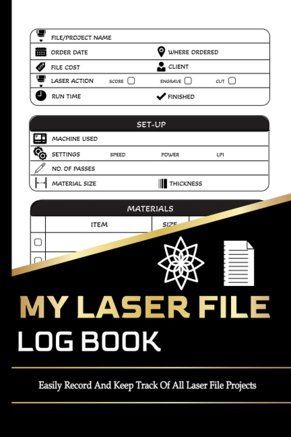 ler totalmente My Laser File Log Book & Project Tracker: Laser Cutter & Engraver Project Tracker Logbook A Journal To Keep Record Of Project Details