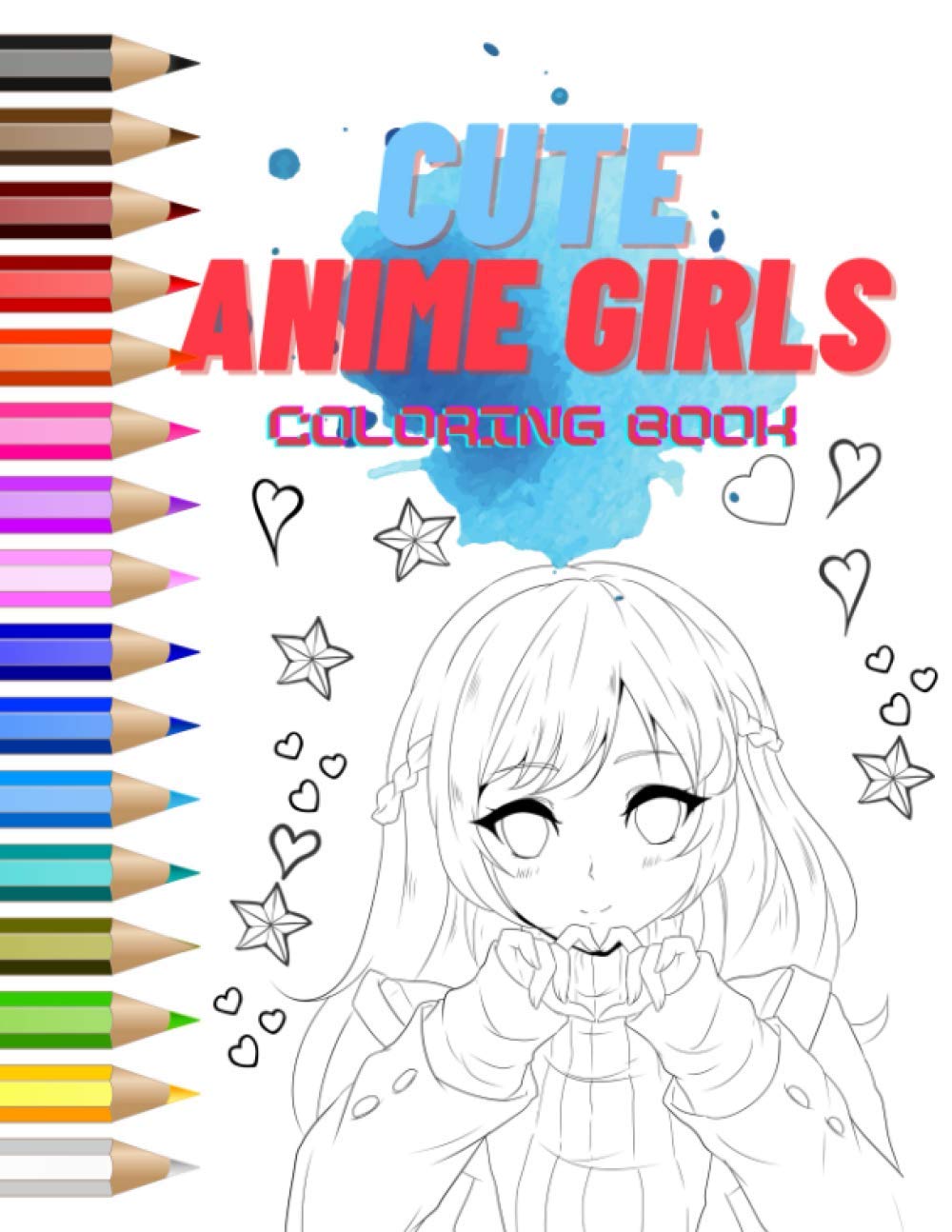 ler totalmente Anime Girls Coloring Book: Coloring Pages for Teens and Adults Featuring Kawaii Anime Girls (Anime Coloring)