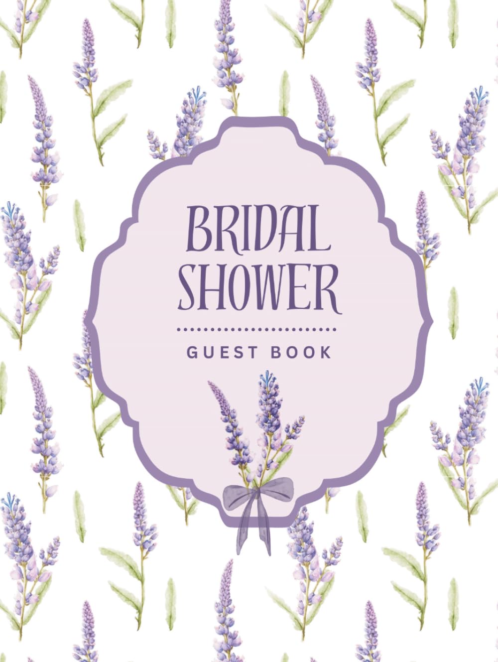 Bridal Shower Guest Book: Purple & Lavender Floral Hardcover Memory Keepsake Journal for Guests to Sign In and Record Marriage Advice, Wedding Wishes,... & Photo Pages to Celebrate New Bride to Be baixar livro de graça