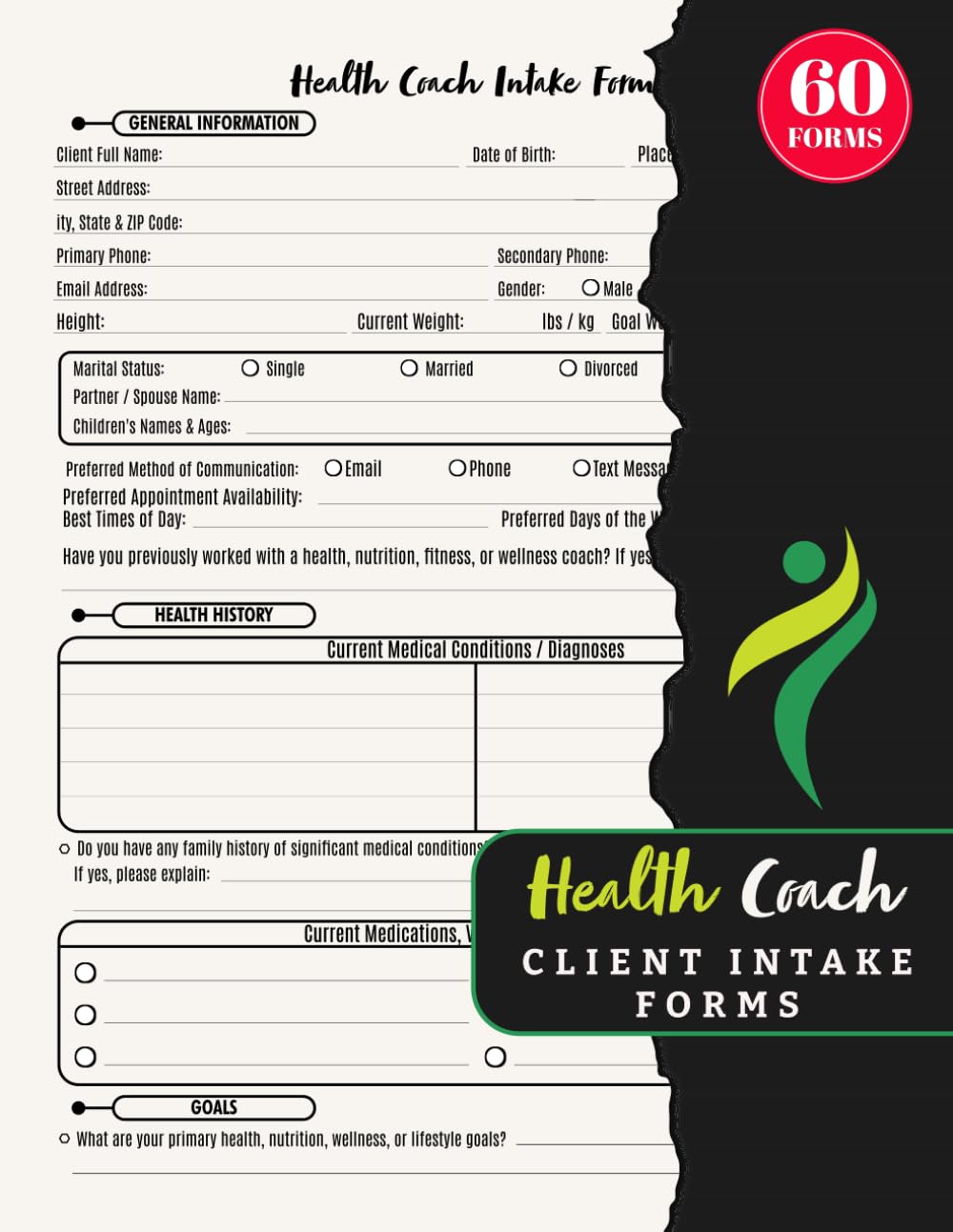 capítulo por capítulo baixar Health Coach Client Intake Forms: Wellness Coaching Consultation & Consent Logbook for Nutritionists, Holistic Practitioners & Lifestyle Consultants | 60 Forms, 120 Two-Sided Pages