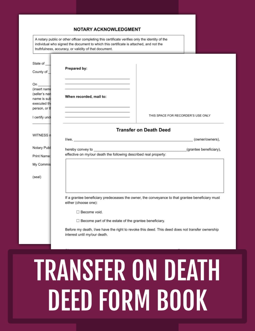 Transfer on Death Deed Form Book: Up to 60 Legal Forms for Transferring Ownership of Real Property to Another Person or Entity. baixar o livro de graça