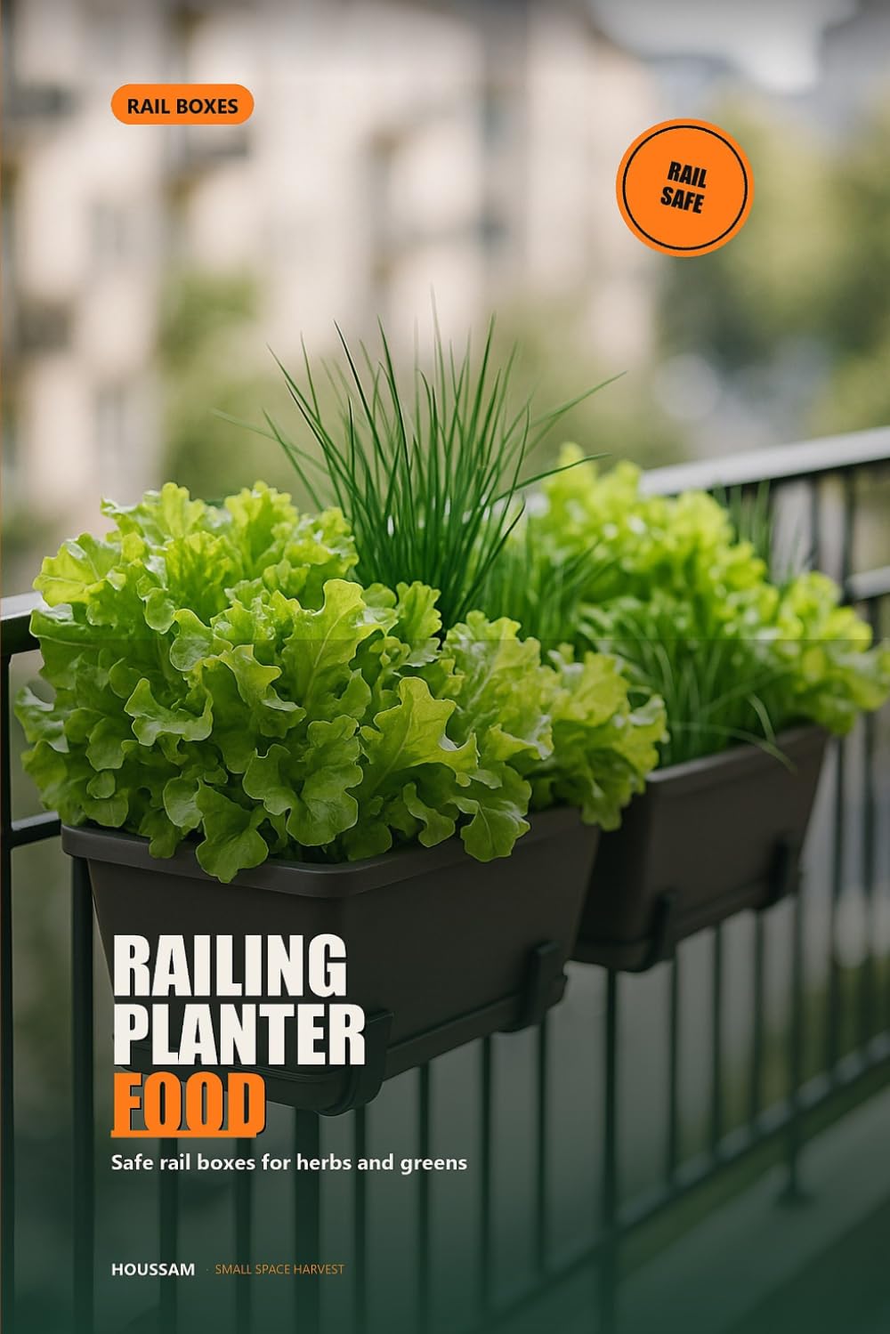 ler totalmente Railing Planter Food Garden: Safe, lightweight rail boxes for herbs and greens