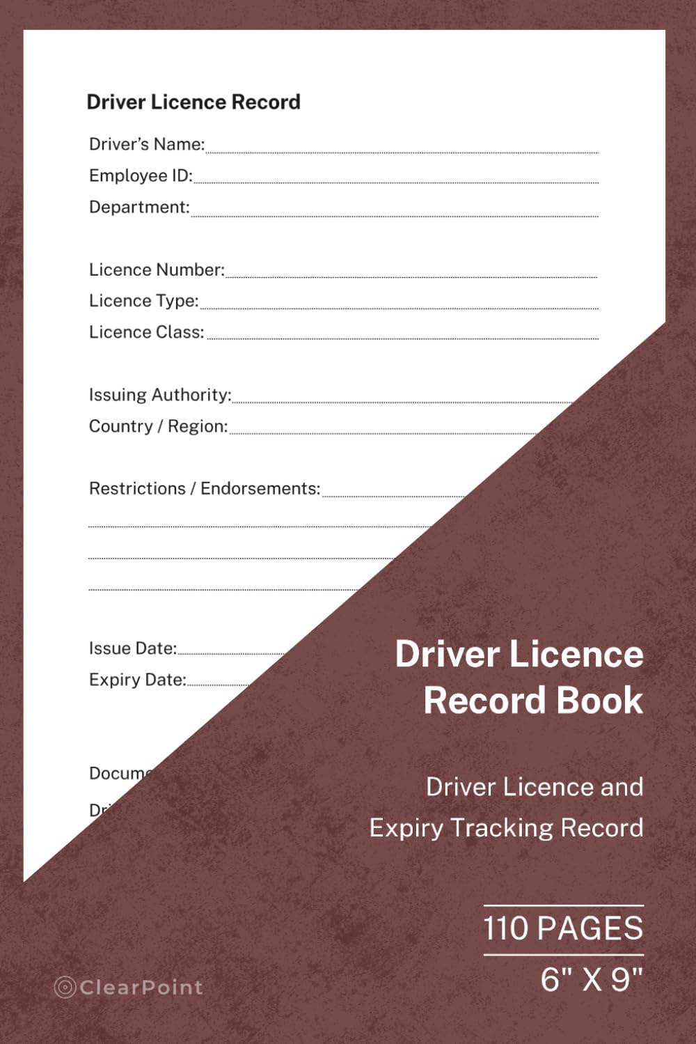 Driver Licence Record Book: Driver Licence and Expiry Tracking Record | 110 Pages | 6 × 9 Format: Driver Licence Administration and Expiry Monitoring baixar o livro de graça