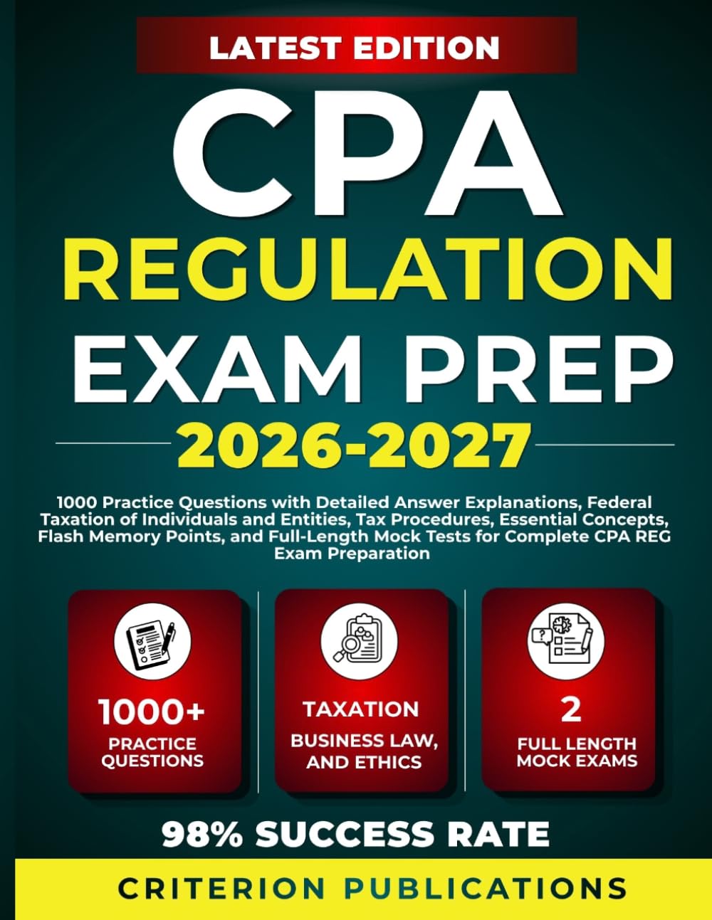 ler totalmente CPA REGULATION EXAM PREP 2026-2027: 1000 Practice Questions with Detailed Answer Explanations, Federal Taxation of Individuals and Entities, Essential... Full-Length Mock Tests for Exam Preparation