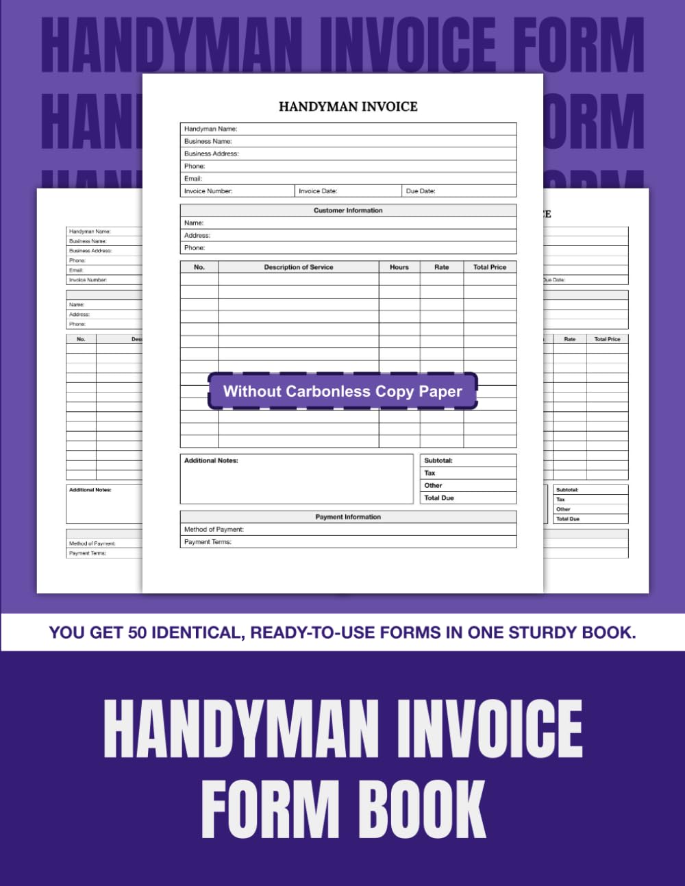 capítulo por capítulo baixar Handyman Invoice Form Book: 50 Simple Invoice Forms for Handyman Services | 8.5 x 11 in.