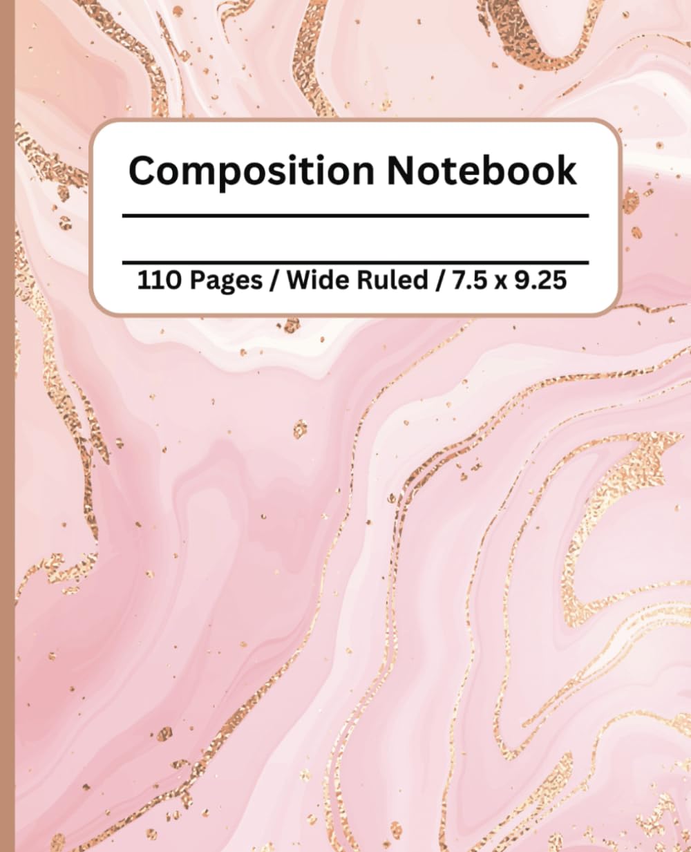 ler totalmente Pink Marble Wide-Ruled Composition Notebook | Designed for Girls, Teens, and Women | 7.5 x 9.25 Inches, 110 Pages