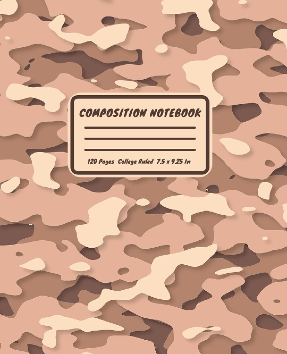 Camouflage Composition Notebook: Pink College Ruled Notebook for School Work and Note Taking 120 Blank Ruled Pages 7,5 x 9,25 Inches Matte Finish Cover baixar livro de graça