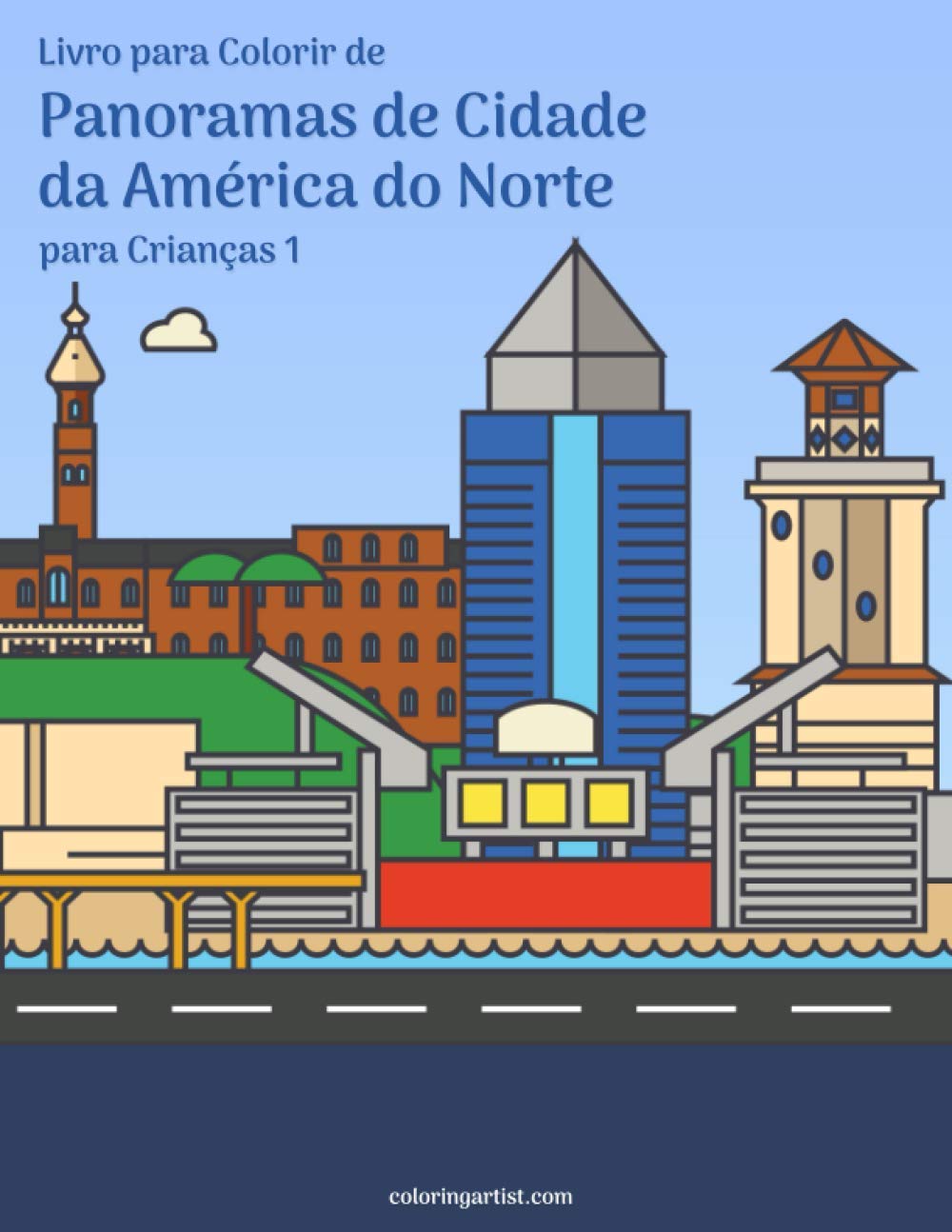 Livro para Colorir de Panoramas de Cidade da América do Norte para Crianças 1 baixar livro de graça