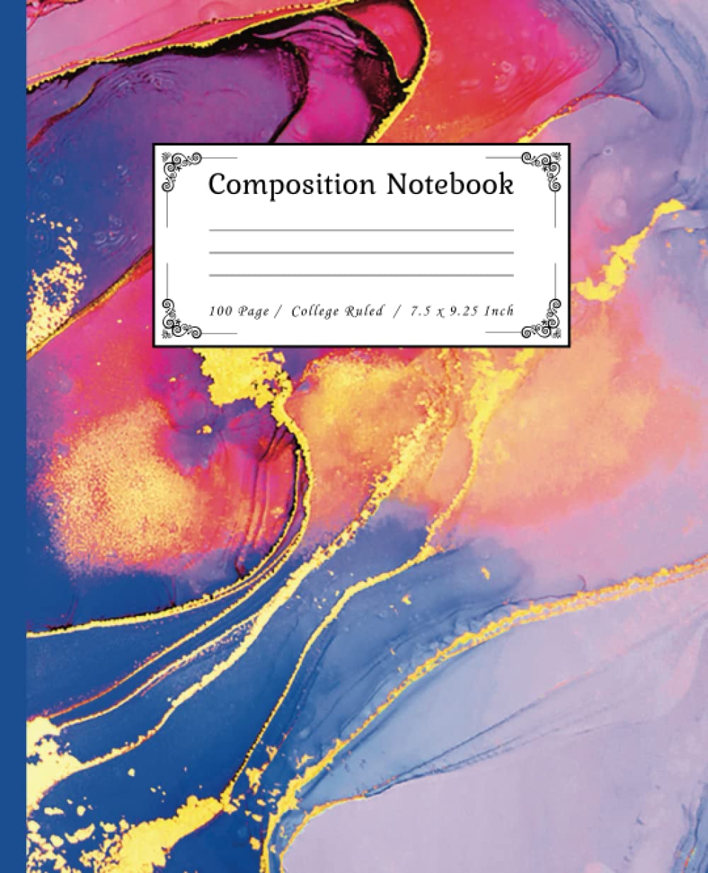 Composition Notebook: Marble Background Composition Notebook, 7.5 x 9.25 inch,100 Page,: notebook paper wide ruled, wide rule notebook paper, journal lined notebook, journal notebook for students. baixar o livro de graça