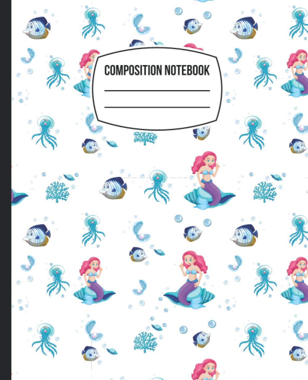 ler totalmente Composition Notebook: Cute Mermaid Pattern Gift For Kids Girls Boys Writing lettering Elementary School Supplies Student Teacher