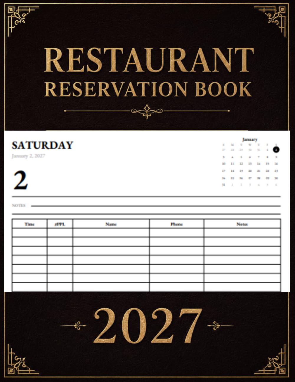 capítulo por capítulo baixar Reservation Book For Restaurant 2027: 365-Day Dated Reservations Planner | Full-Year Dinner Table Organizer for Daily Guest Bookings, Appointments