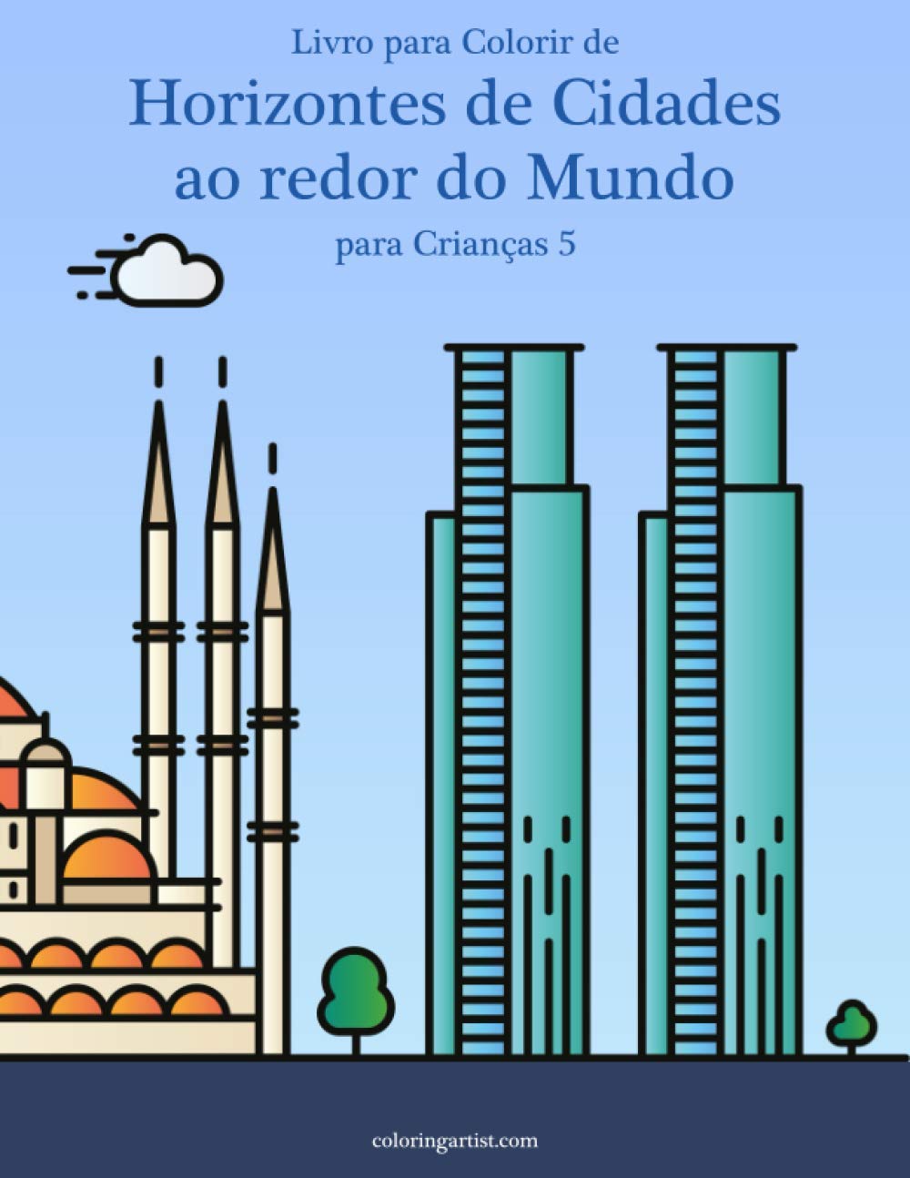 Livro para Colorir de Horizontes de Cidades ao redor do Mundo para Crianças 5 baixar o livro de graça