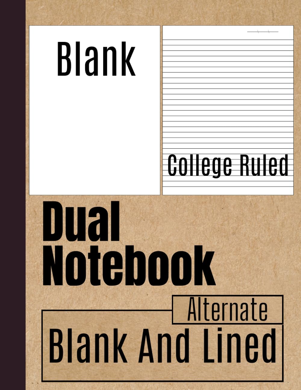 capítulo por capítulo baixar Dual Notebook Blank and Lined: Alternating Layout Pages for Writing, Drawing, Note Taking & Sketching | Blank and College Ruled - 8.5 x 11 inches - 120 Pages