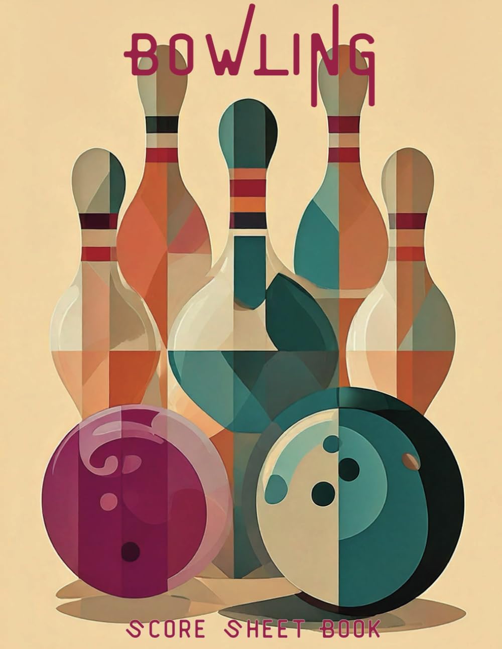 Bowling Score Sheet Book – Comprehensive 8x11 Log for 4 Players with Detailed Game Tracking