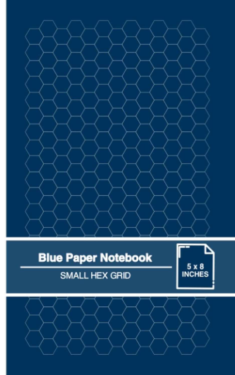 Blue Paper Notebook: Small Hex Grid | For use with Gel Pens and White Ink | Cyanotype Look | Small baixar o livro de graça