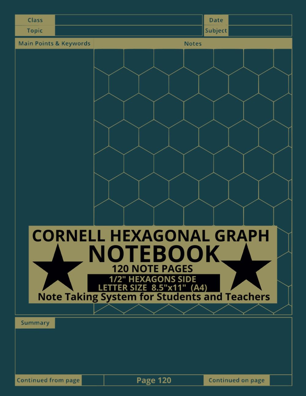 capítulo por capítulo baixar CORNELL HEXAGONAL GRAPH NOTEBOOK: Note Taking System with 1/2 inch Hexagonal Graph Paper for Drawing Chemistry Structures; 120 Numbered Pages, Table of Contents, Calendar; Large Size 8.5″x 11″