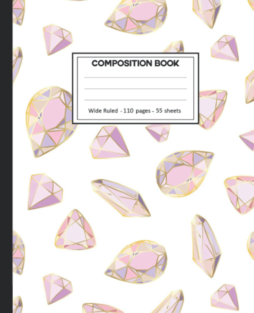 Composition Notebook: College Ruled: 110+ Lined Pages Writing Journal: Gems on White. baixar livro de graça