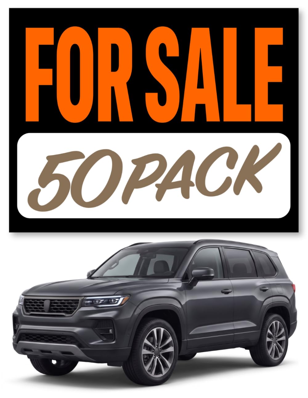 ler totalmente 50-Pack "For Sale" Signs Book: Large 11x8.5 Inch Disposable Orange & Black Posters for Cars, Vehicles & Yard Sales: No Erasing or Wiping Needed — Just... Toss! | Ideal for Car Flippers & Private Sel